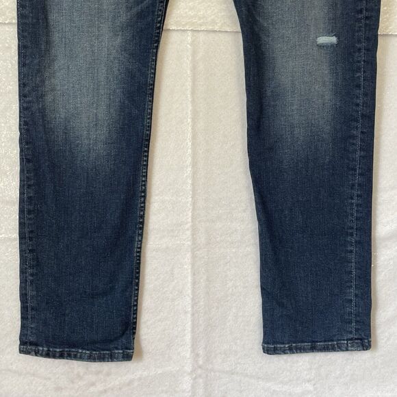 Q/S by S. Oliver Jeans Men’s 34X32 Blue Medium Wash RICK SLIM FIT Distressed NEW - Picture 4 of 11